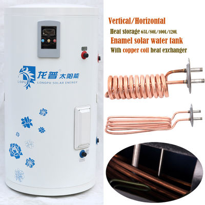 Vertikal 100Ltr 120Ltr Kupferspirale Wärmewechsel-Emaille Solarwarmwasserbehälter für Wohnraum